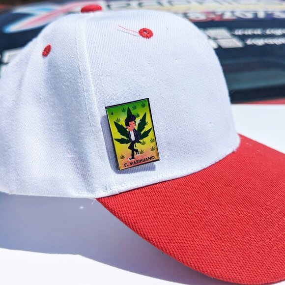 El Marihuano Pin Loteria Pin For Caps Clothing Enamel Badge Mariguano Pin - Picture 4 of 5